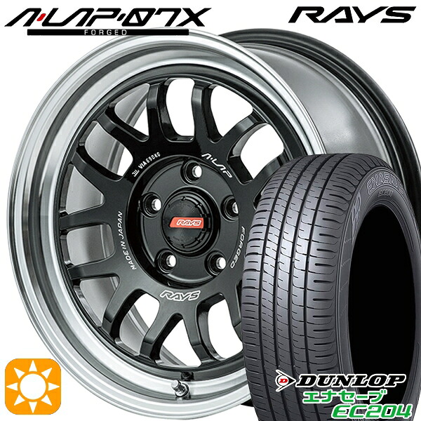 【取付対象】215/60R16 95H ダンロップ エナセーブ EC204 RAYS A-LAP 07X BD 16インチ 7.0J 5H114.3 サマータイヤホイールセット ｜格安タイヤホイールジャストパーツ