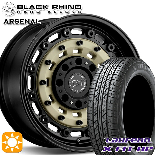 【取付対象】225/65R17 102H ラウフェン X FIT HP LA41 ブラックライノ ARSENAL アーセナル SAND ON BLACK 17インチ 8.0J 5H114.3 サマータイヤホイールセット