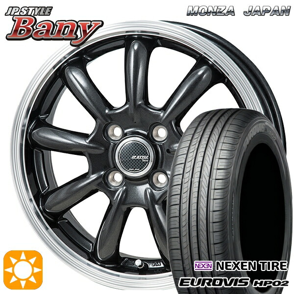 【取付対象】175/65R15 84H ネクセン ロードストーン ユーロビズ HP02 モンツァ JPスタイル バーニー GM 15インチ 5.5J 4H100 サマータイヤホイールセット 46,614円