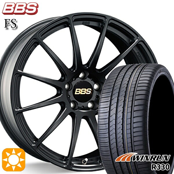 【取付対象】アウディ A6/A7(F2) 245/45R19 102W XL ウィンラン R330 鍛造 BBS FS MB(マットブラック) 19インチ 8.5J 5H112 サマータイヤホイールセット |格安タイヤホイールジャストパーツ