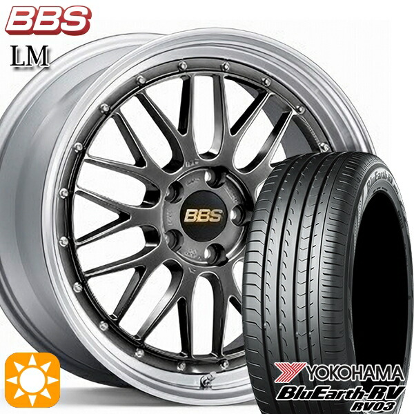 【取付対象】C-HR カローラクロス 225/45R19 96W XL ヨコハマ ブルーアース RV03 BBS LM DB-SLD 19インチ 8.0J 5H114.3 サマータイヤホイールセット