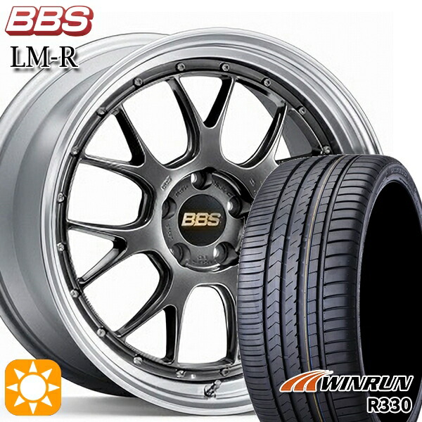 【取付対象】プリウスα クラウン 235/35R19 91W XL ウィンラン R330 BBS LM-R DB-SLD 19インチ 8.5J 5H114.3 サマータイヤホイールセット