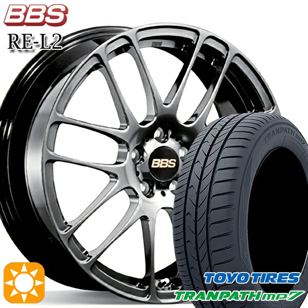 【取付対象】195/60R16 89H トーヨー トランパス mp7 BBS RE-L2 ダイヤモンドブラック（DB） 16インチ 7.0J 5H114.3 サマータイヤホイールセット