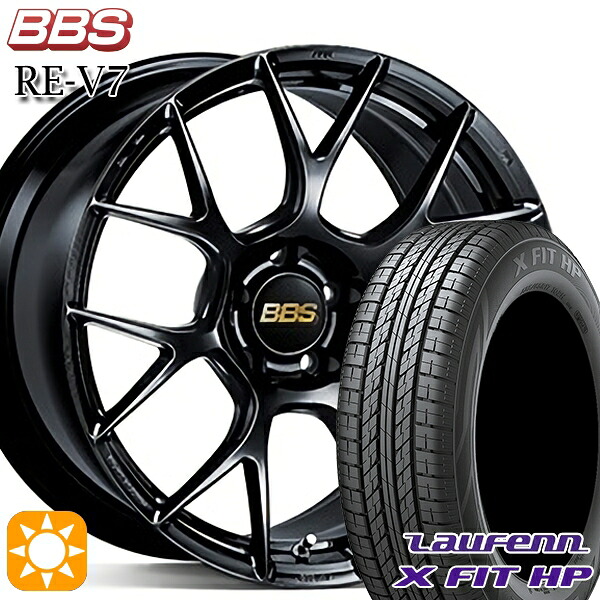 【取付対象】アウトランダー デリカD5 225/55R18 98V ラウフェン X FIT HP LA41 BBS RE-V7 ブラック（BK） 18インチ 8.0J 5H114.3 サマータイヤホイールセット ｜格安タイヤホイールジャストパーツ 239,700円