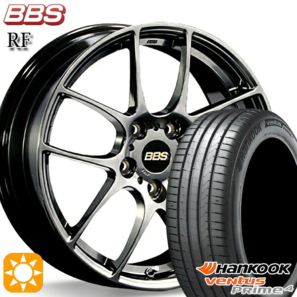 【取付対象】205/45R17 88V XL ハンコック veNtus PRime4 K135 BBS RF ダイヤモンドブラック(DB) 17インチ 7.0J 4H100 サマータイヤホイールセット |格安タイヤホイールジャストパーツ