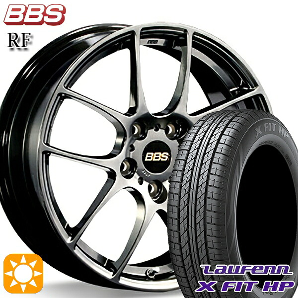 【取付対象】アウトランダー デリカD5 225/55R18 98V ラウフェン X FIT HP LA41 BBS RF ダイヤモンドブラック（DB） 18インチ 8.0J 5H114.3 サマータイヤホイールセット ｜格安タイヤホイールジャストパーツ