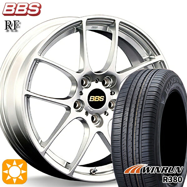 【取付対象】エクストレイル フォレスター 225/60R17 99V ウィンラン R380 BBS RF ダイヤモンドシルバー（DS） 17インチ 7.0J 5H114.3 サマータイヤホイールセット ｜格安タイヤホイールジャストパーツ