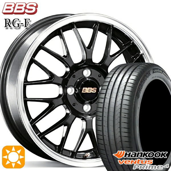 【取付対象】195/50R16 88V XL ハンコック veNtus PRime4 K135 BBS RG-F ブルーブラックダイヤカット（BBD） 16インチ 6.5J 4H100 サマータイヤホイールセット