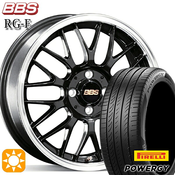 【取付対象】205/55R16 91V ピレリ パワジー BBS RG-F ブルーブラックダイヤカット(BBD) 16インチ 6.5J 5H100 サマータイヤホイールセット |格安タイヤホイールジャストパーツ