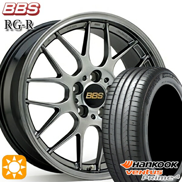 【取付対象】215/45R17 91W XL ハンコック veNtus PRime4 K135 BBS RG-R ダイヤモンドブラック(DB) 17インチ 7.5J 5H100 サマータイヤホイールセット |格安タイヤホイールジャストパーツ