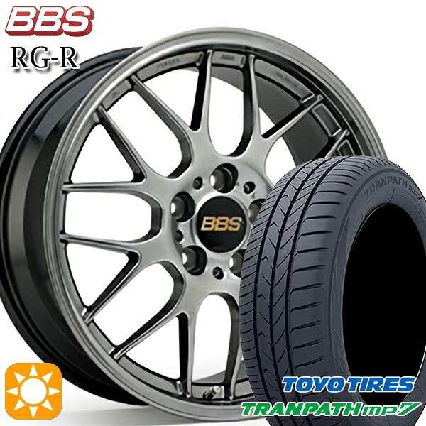 【取付対象】215/60R17 96H トーヨー トランパス mp7 BBS RG-R ダイヤモンドブラック(DB) 17インチ 7.5J 5H100 サマータイヤホイールセット |格安タイヤホイールジャストパーツ