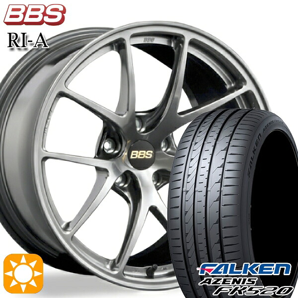 【取付対象】レクサスNX 235/55R18 104Y XL ファルケン アゼニス FK520 BBS RI-A ダイヤモンドブラック（DB） 18インチ 7.5J 5H114.3 サマータイヤホイールセット ｜格安タイヤホイールジャストパーツ