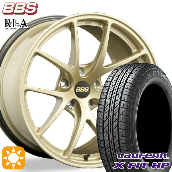 【取付対象】アウトランダー デリカD5 225/55R18 98V ラウフェン X FIT HP LA41 BBS RI-A ゴールド(GL) 18インチ 7.5J 5H114.3 サマータイヤホイールセット |格安タイヤホイールジャストパーツ