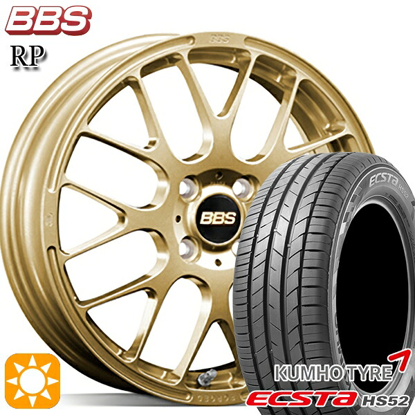【取付対象】185/55R16 83V クムホ エクスタ HS52 BBS RP ゴールド(GL) 16インチ 6.0J 4H100 サマータイヤホイールセット |格安タイヤホイールジャストパーツ