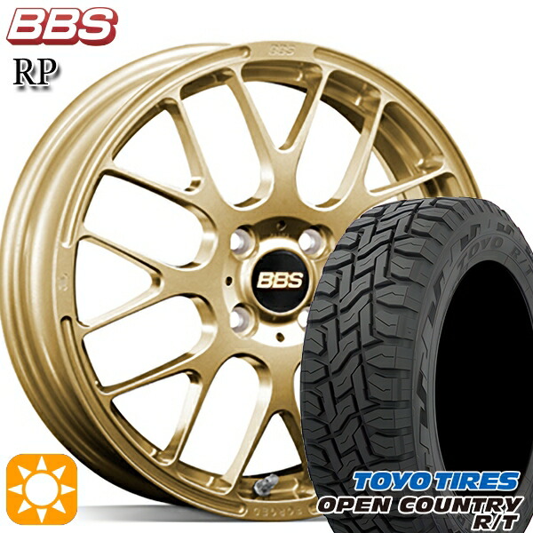 【取付対象】アクア クロスビー 175/60R16 82Q トーヨー オープンカントリー R/T BBS RP ゴールド(GL) 16インチ 6.0J 4H100 サマータイヤホイールセット