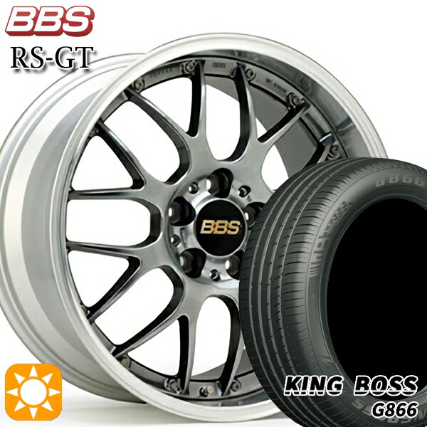 【取付対象】C-HR カローラクロス 225/45R19 92W キングボス G866 BBS RS-GT DB-SLD 19インチ 8.0J 5H114.3 サマータイヤホイールセット ｜格安タイヤホイールジャストパーツ