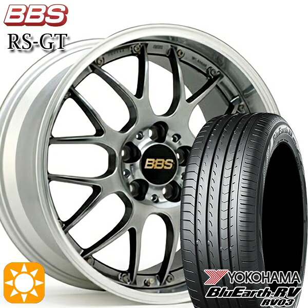 【取付対象】C-HR カローラクロス 225/45R19 96W XL ヨコハマ ブルーアース RV03 BBS RS-GT DB-SLD 19インチ 8.0J 5H114.3 サマータイヤホイールセット