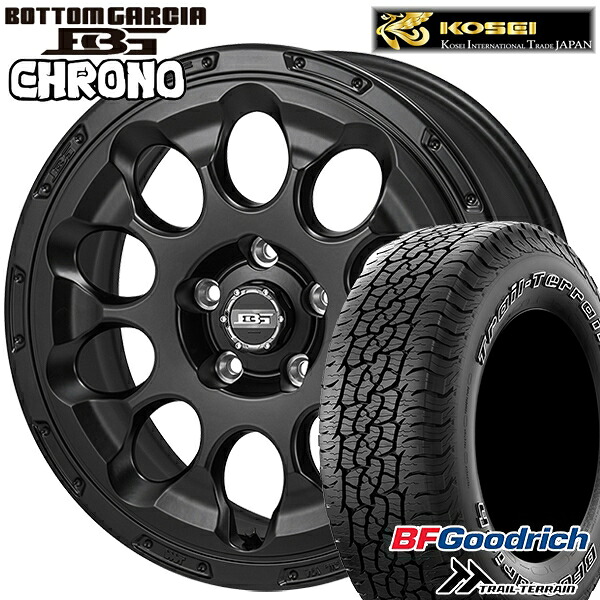 【取付対象】225/65R17 102T ORWL BFグッドリッチ トレールテレーン コーセイ ボトムガルシア クロノ セミグロスブラック 17インチ 7.0J 5H114.3 サマータイヤホイールセット