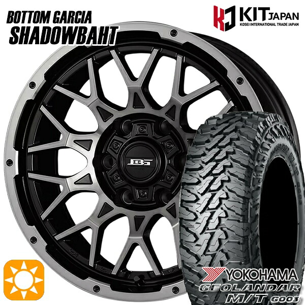 【取付対象】デリカD5 225/70R16 103S ヨコハマ ジオランダーM/T G003 ボトムガルシア シャドウバーツ BKP/BC 16インチ 7.0J 5H114.3 +38 サマータイヤホイールセット ｜格安タイヤホイールジャストパーツ
