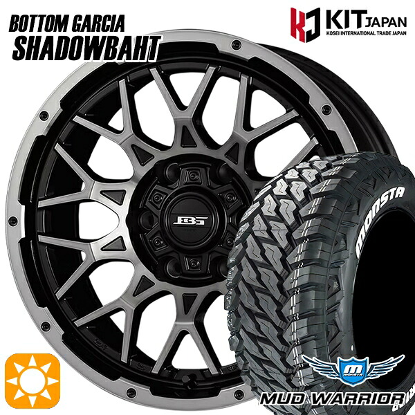 【取付対象】デリカD5 235/70R16 104/101Q LT RWL モンスタ マッドウォーリアー ボトムガルシア シャドウバーツ BKP/BC 16インチ 7.0J 5H114.3 +38 サマータイヤホイールセット |格安タイヤホイールジャストパーツ
