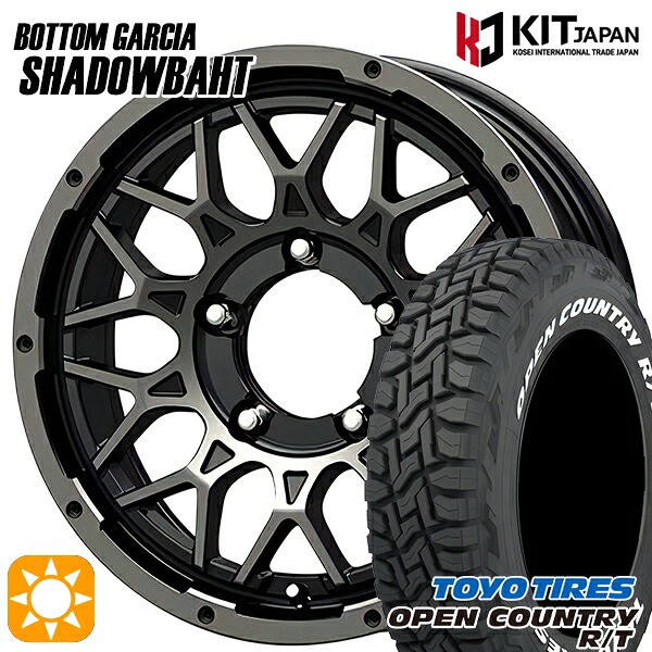 【取付対象】ジムニーシエラ ノマド 185/85R16 105/103N LT トーヨー オープンカントリー R/T ホワイトレター ボトムガルシア シャドウバーツ BKP/BC 16インチ 6.0J 5H139.7 -5 サマータイヤホイールセット ｜格安タイヤホイールジャストパーツ