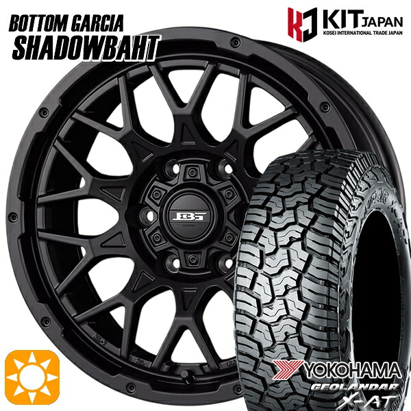 【取付対象】200系ハイエース 215/70R16 100/97Q ヨコハマ ジオランダー X-AT G016 ボトムガルシア シャドウバーツ MBK 16インチ 6.5J 6H139.7 +38 サマータイヤホイールセット |格安タイヤホイールジャストパーツ
