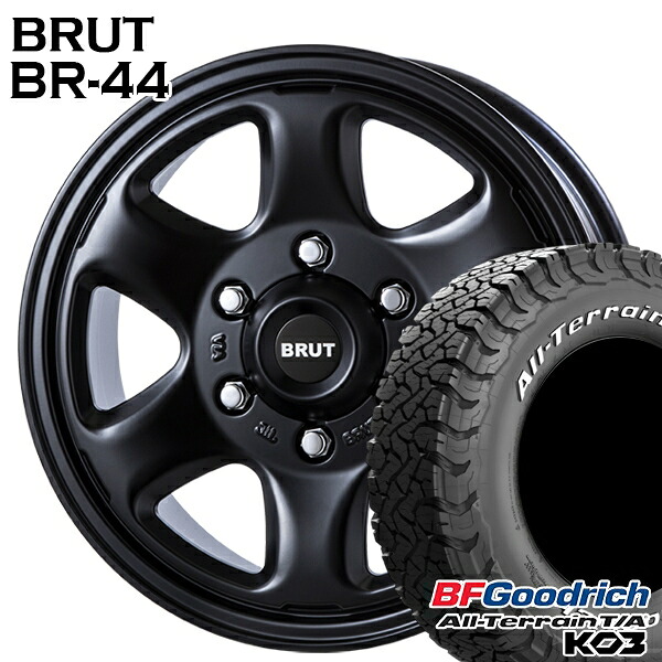 【取付対象】215/70R16 100/97S RWL BFグッドリッチ オールテレーン T/A KO3 BRUT ブルート BR-44 ミリタリーブラック 16インチ 6.5J 6H139.7 サマータイヤホイールセット |格安タイヤホイールジャストパーツ