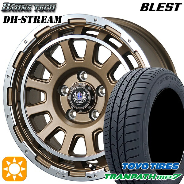 【取付対象】215/60R16 95H トーヨー トランパス mp7 ブレスト バーンズテック DHストリーム セミグロスブロンズ 16インチ 7.0J 5H114.3 サマータイヤホイールセット