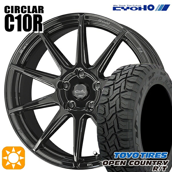 【取付対象】225/60R17 99Q トーヨー オープンカントリー R/T KYOHO サーキュラー C10R グロスブラック 17インチ 7.0J 5H114.3 サマータイヤホイールセット