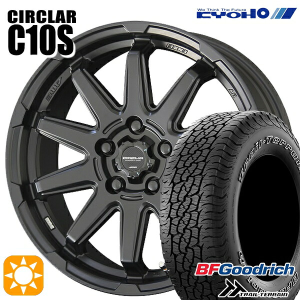 【取付対象】225/65R17 102T ORWL BFグッドリッチ トレールテレーン KYOHO サーキュラー C10S マットブラック 17インチ 7.0J 5H114.3 サマータイヤホイールセット