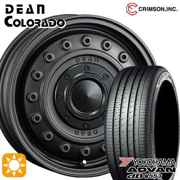 【取付対象】N-BOX ウェイク 165/55R15 75V ヨコハマ アドバンデシベル V553 クリムソン ディーン コロラド MCB 15インチ 4.5J 4H100 +43 サマータイヤホイールセット ｜格安タイヤホイールジャストパーツ