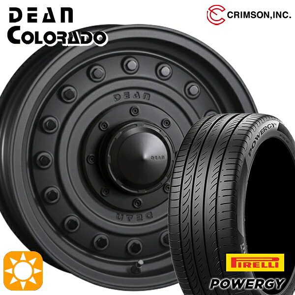 【取付対象】ヴェゼル オデッセイ 215/60R16 95H ピレリ パワジー クリムソン ディーン コロラド マットチャコールブラック 16インチ 7.0J 5H114.3 サマータイヤホイールセット