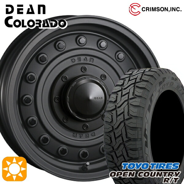 【取付対象】[5本セット]ジムニー 215/70R16 100Q トーヨー オープンカントリー R/T クリムソン ディーン コロラド マットチャコールブラック 16インチ 5.5J 5H139.7 サマータイヤホイールセット