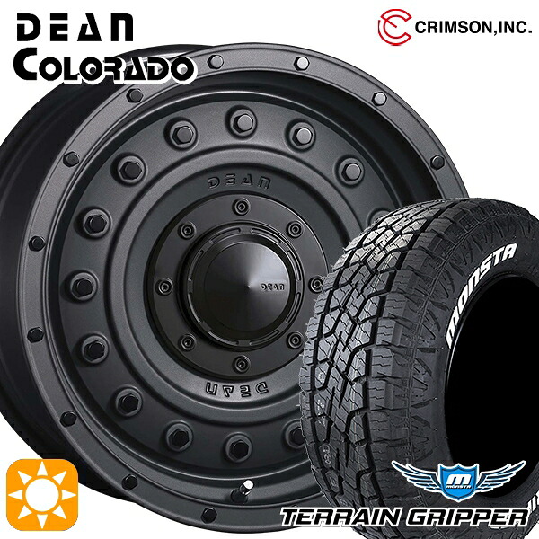 【取付対象】プラド 265/70R17 115T モンスタ テレーングリッパー クリムソン ディーン コロラド マットチャコールブラック 17インチ 8.0J 6H139.7 サマータイヤホイールセット