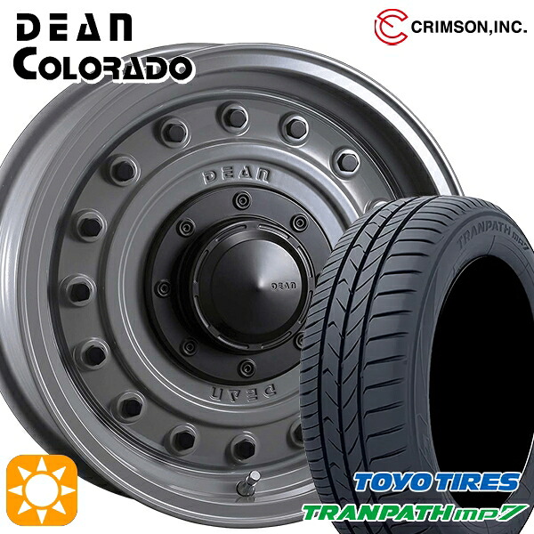 【取付対象】195/60R16 89H トーヨー トランパス mp7 クリムソン ディーン コロラド スティールグレー 16インチ 7.0J 5H114.3 サマータイヤホイールセット