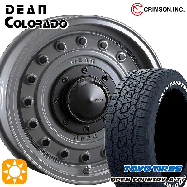 【取付対象】ジムニーシエラ 195/80R15 96S WL トーヨー オープンカントリーA/T3 ホワイトレター クリムソン ディーン コロラド スティールグレー 15インチ 6.0J 5H139.7 サマータイヤホイールセット |格安タイヤホイールジャストパーツ