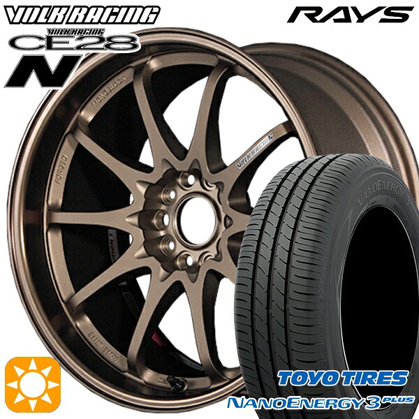 【取付対象】225/50R18 95W トーヨー ナノエナジー3プラス RAYS ボルクレーシング CE28N 10スポーク BR 18インチ 8.5J 5H114.3 サマータイヤホイールセット
