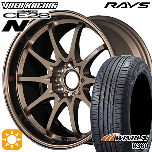 【取付対象】エスティマ ヤリスクロス 215/60R16 95H ウィンラン R380 RAYS ボルクレーシング CE28N 10スポーク BR 16インチ 7.0J 5H114.3 サマータイヤホイールセット ｜格安タイヤホイールジャストパーツ