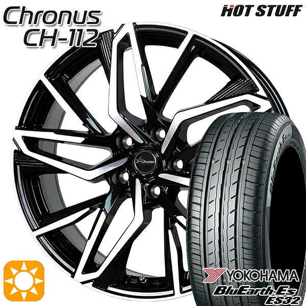 【取付対象】215/45R18 93W ヨコハマ ブルーアース ES32 HotStuff ホットスタッフ クロノス CH-112 18インチ 7.0J 5H114.3 サマータイヤホイールセット