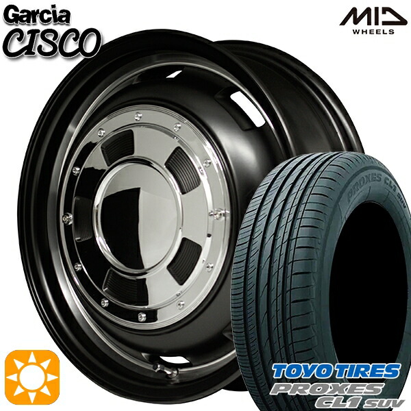 【取付対象】[5本セット]ジムニー 175/80R16 91S トーヨー プロクセス CL1 SUV MID ガルシアシスコ セミグロスブラック 16インチ 5.5J 5H139.7 サマータイヤホイールセット ｜格安タイヤホイールジャストパーツ