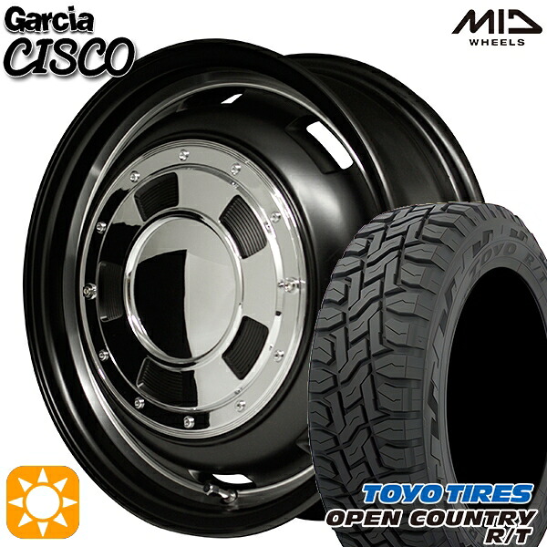 【取付対象】215/70R16 100Q トーヨー オープンカントリー R/T MID ガルシアシスコ セミグロスブラック 16インチ 5.5J 5H139.7 サマータイヤホイールセット |格安タイヤホイールジャストパーツ
