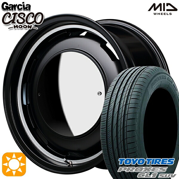 【取付対象】[5本セット]ジムニー 175/80R16 91S トーヨー プロクセス CL1 SUV MID ガルシアシスコムーン セミグロスブラック 16インチ 5.5J 5H139.7 サマータイヤホイールセット ｜格安タイヤホイールジャストパーツ