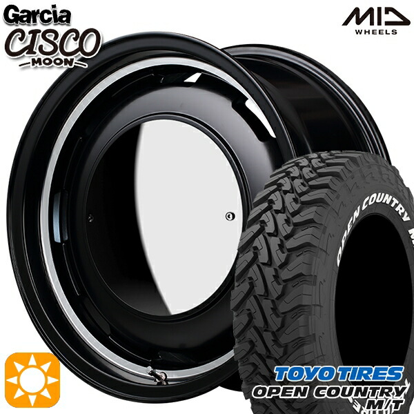 【取付対象】[5本セット]ジムニーシエラ LT225/75R16 103/100Q トーヨー オープンカントリー M/T MID ガルシアシスコムーン セミグロスブラック 16インチ 6.0J 5H139.7 サマータイヤホイールセット