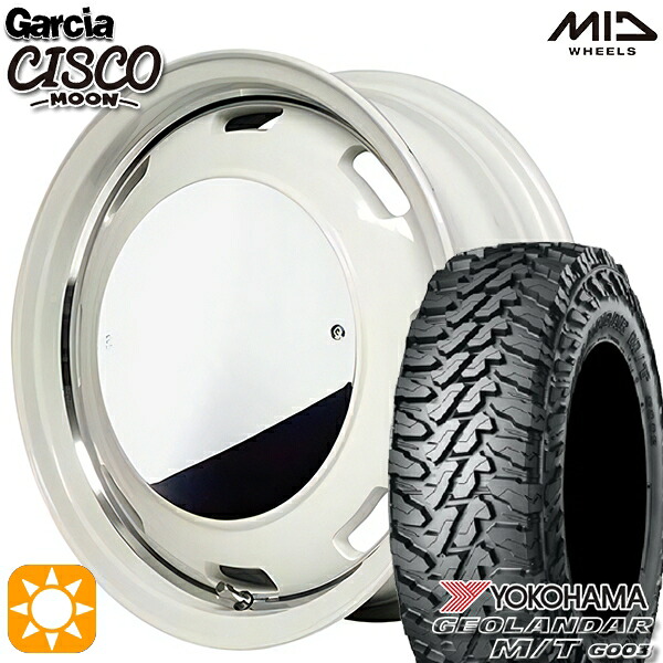 【取付対象】[5本セット]ジムニー 195R16C 104/102Q ヨコハマ ジオランダーM/T G003 MID ガルシアシスコムーン ホワイト 16インチ 5.5J 5H139.7 サマータイヤホイールセット ｜格安タイヤホイールジャストパーツ 108,900円