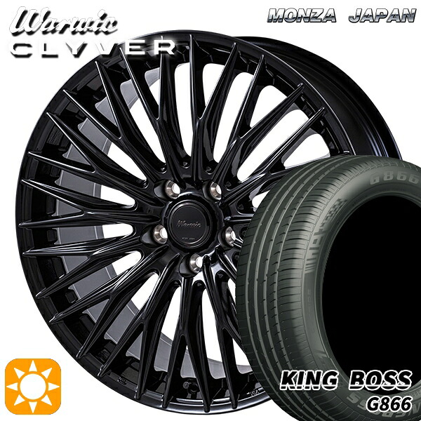 【取付対象】235/55R19 105W XL キングボス G866 MONZA ワーウィック クライヴァー GBK 19インチ 8.0J 5H114.3 サマータイヤホイールセット ｜格安タイヤホイールジャストパーツ