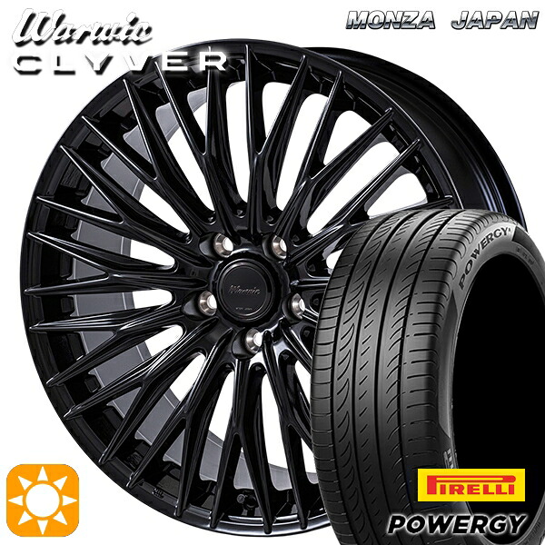 【取付対象】225/40R19 93W XL ピレリ パワジー MONZA ワーウィック クライヴァー GBK 19インチ 8.0J 5H114.3 サマータイヤホイールセット 236,900円