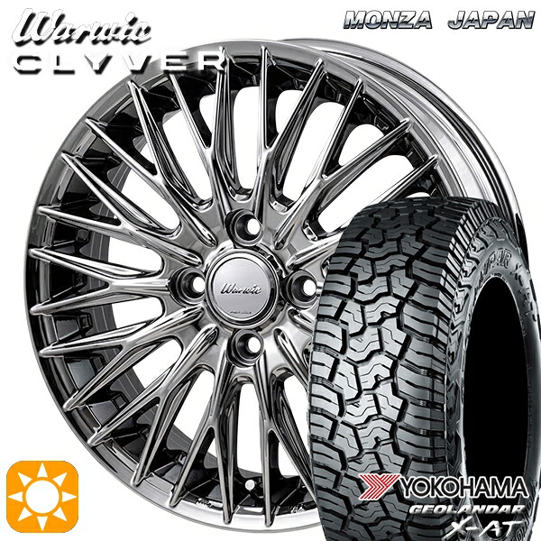 【取付対象】165/60R15 77H ヨコハマ ジオランダーX-AT G016 MONZA ワーウィック クライヴァー SPT 15インチ 4.5J 4H100 サマータイヤホイールセット