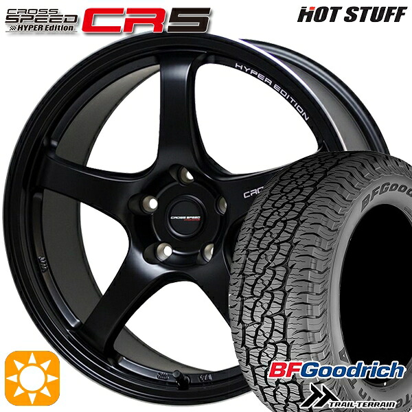 【取付対象】235/60R18 107H XL RBL BFグッドリッチ トレールテレーン HotStuff ホットスタッフ クロススピード CR5 セミグロスブラック 18インチ 8.5J 5H114.3 サマータイヤホイールセット ｜格安タイヤホイールジャストパーツ
