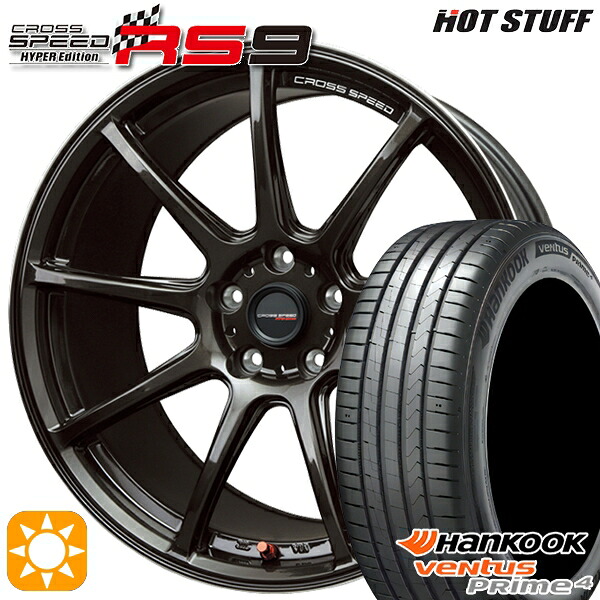 【取付対象】レガシィアウトバック 215/55R17 98W XL ハンコック veNtus PRime4 K135 HotStuff ホットスタッフ クロススピード RS9 GGM 17インチ 7.0J 5H100 サマータイヤホイールセット ｜格安タイヤホイールジャストパーツ
