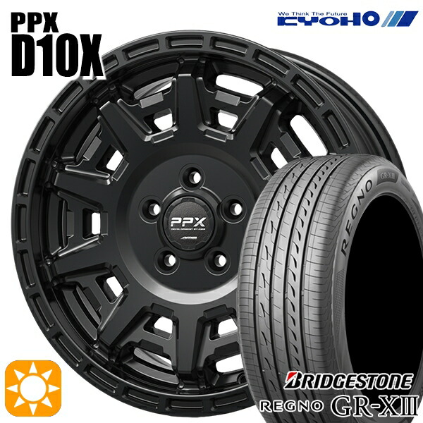 【取付対象】エスティマ ヤリスクロス 215/60R16 95V ブリヂストン レグノ GR-X3 KYOHO PPX D10X マットダークガンメタ 16インチ 7.0J 5H114.3 サマータイヤホイールセット |格安タイヤホイールジャストパーツ